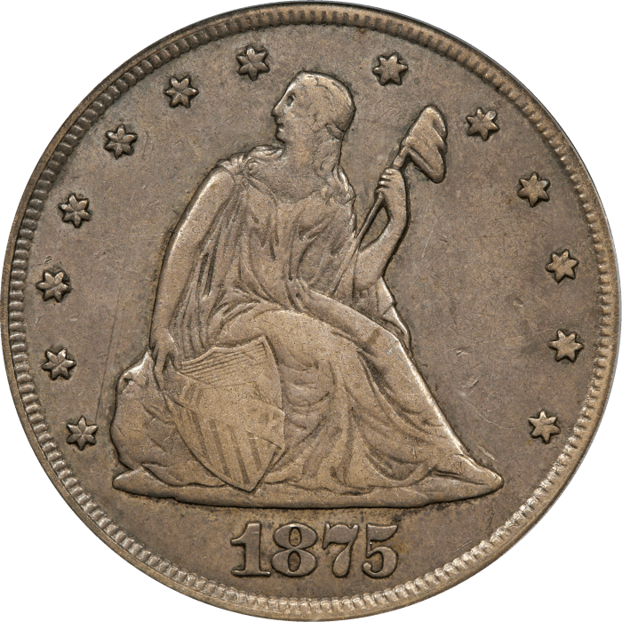 1875-CC Twenty Cents (20c) Obverse Image