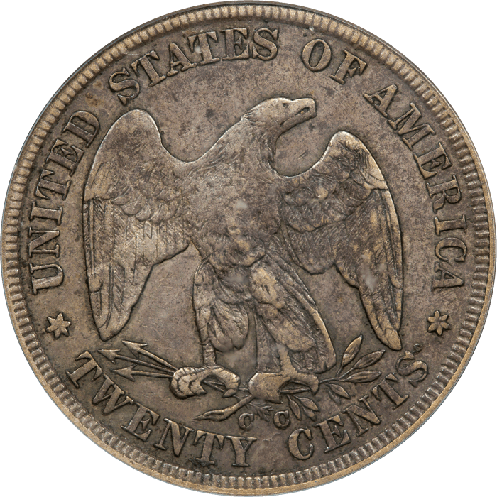 1875-CC Twenty Cents (20c) Reverse Image