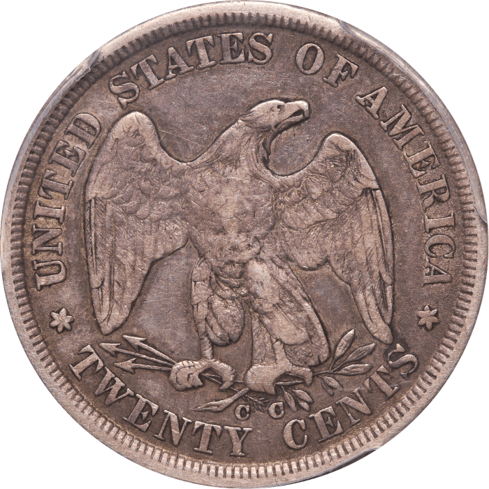 1875-CC Twenty Cents (20c) Reverse Image
