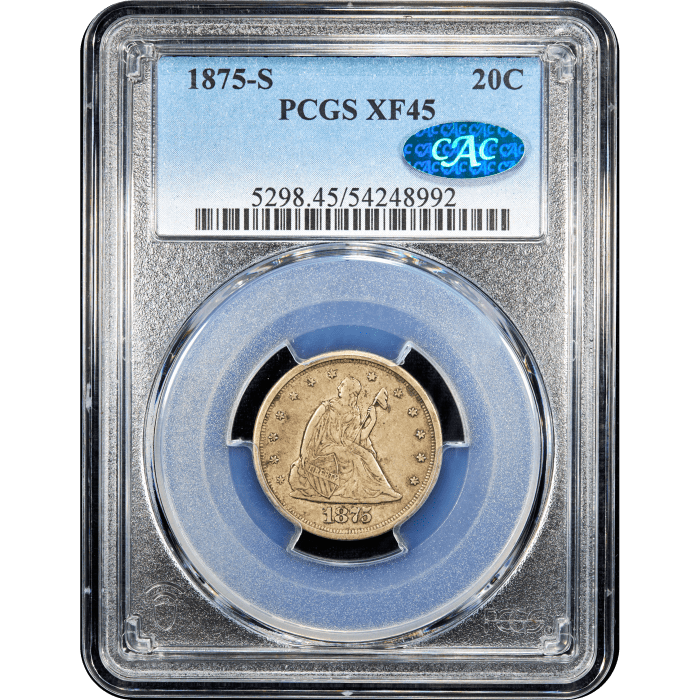 1875-S Twenty Cents (20c) SLAB Image