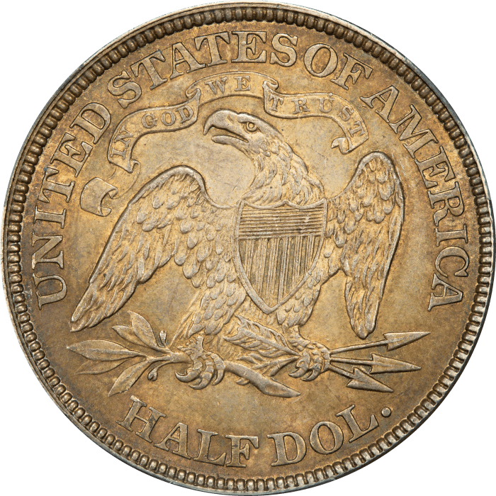 1875 Seated Liberty Half Dollar (50c) REVERSE Image