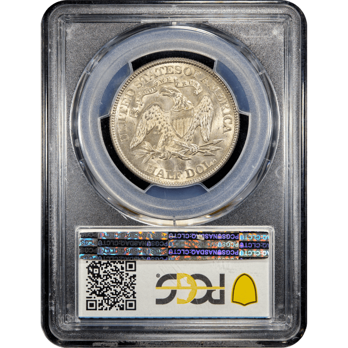 1875 Seated Liberty Half Dollar (50c) Reverse Slab Image