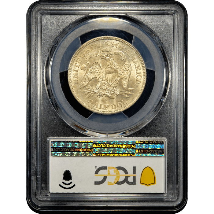 1876-S Seated Liberty Half Dollar (50c) Reverse Slab Image