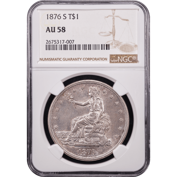 1876-S Trade Dollar (T$1) Obverse Slab Image