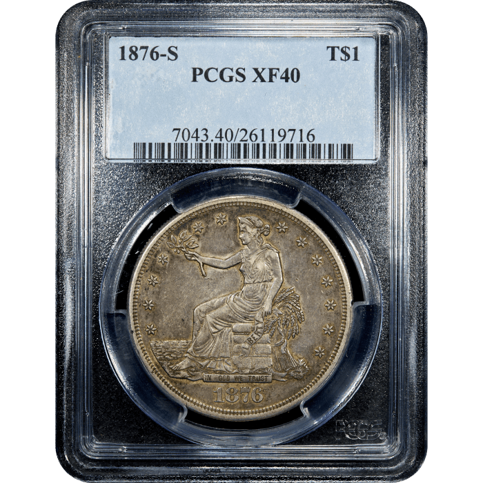 1876-S Trade Dollar (T$1) Obverse Slab Image