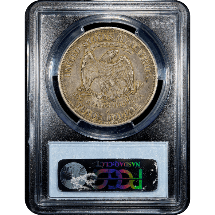 1876-S Trade Dollar (T$1) Reverse Slab Image