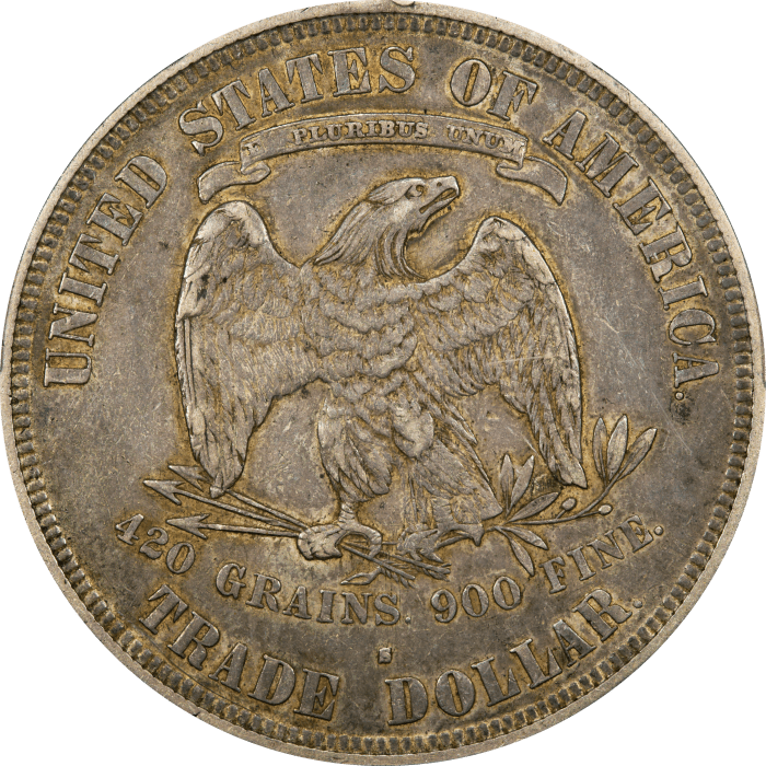1876-S Trade Dollar (T$1) Reverse Image