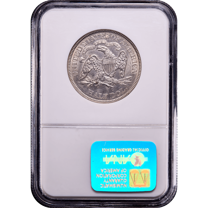 1876 Seated Liberty Half Dollar (50c) Reverse Slab Image