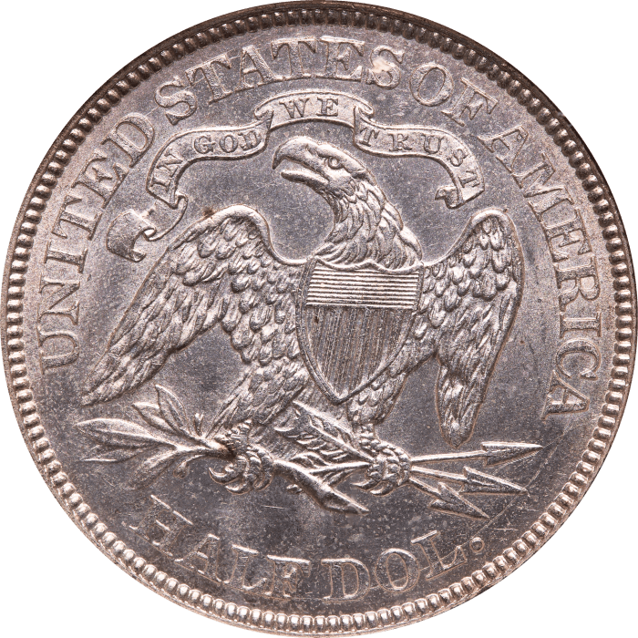 1876 Seated Liberty Half Dollar (50c) Reverse Image