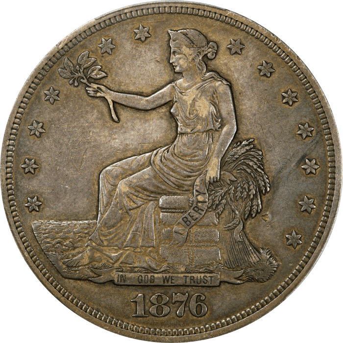 1876 Trade Dollar (T$1) OBVERSE Image