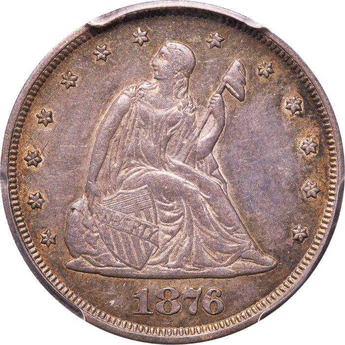 1876 Twenty Cents (20c) Obverse Image