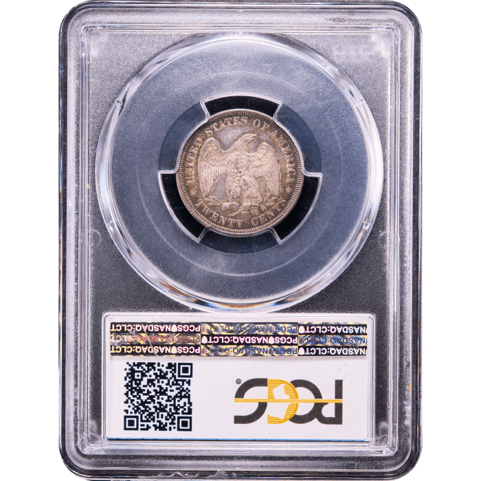 1876 Twenty Cents (20c) Reverse Slab Image