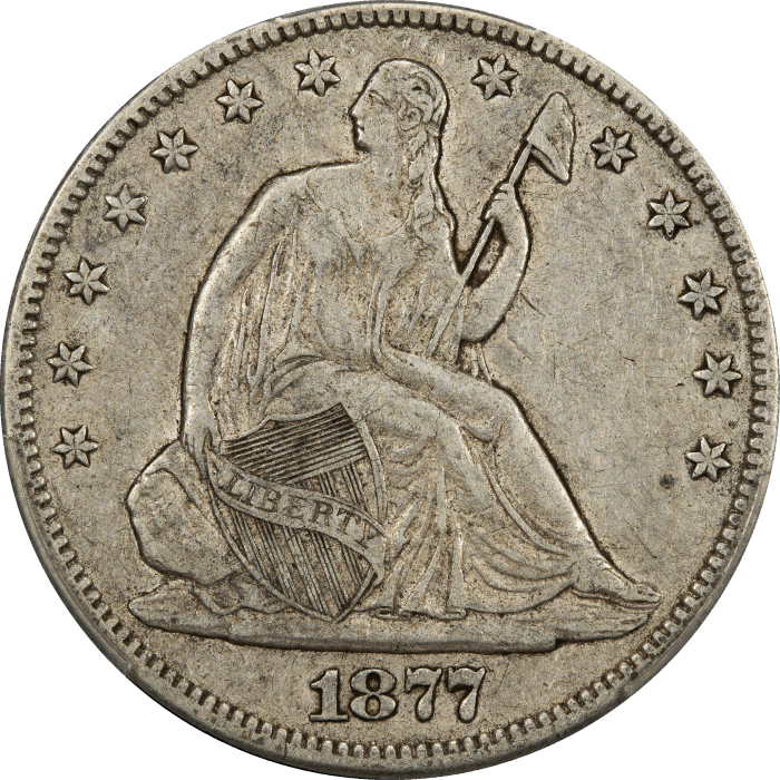 1877-CC Seated Liberty Half Dollar (50c) OBVERSE Image