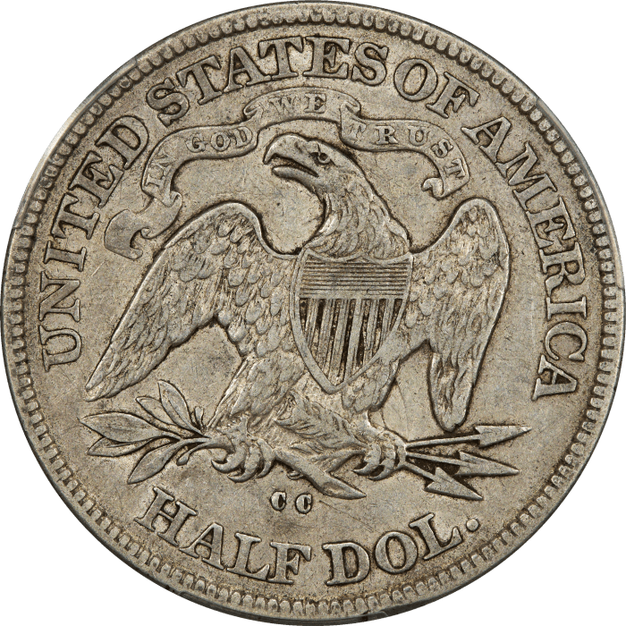 1877-CC Seated Liberty Half Dollar (50c) REVERSE Image