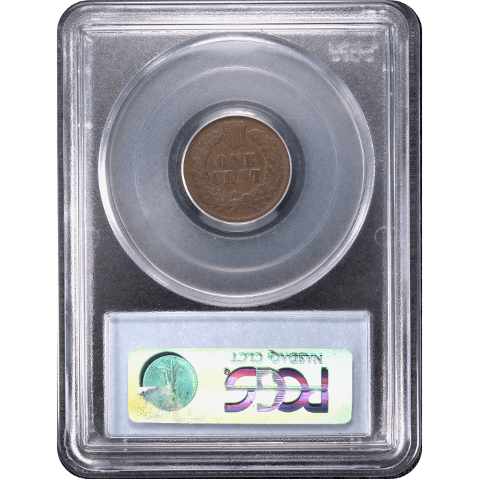 1877 Indian Cent (1c) Reverse Slab Image