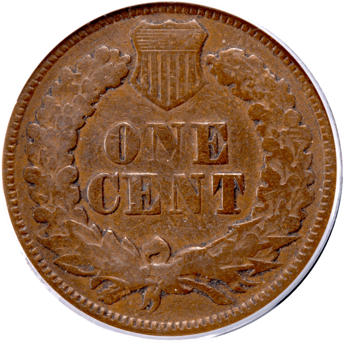 1877 Indian Cent (1c) Reverse Image