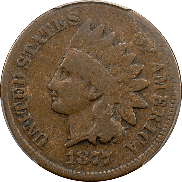 1877 Indian Cent (1c) OBVERSE Image