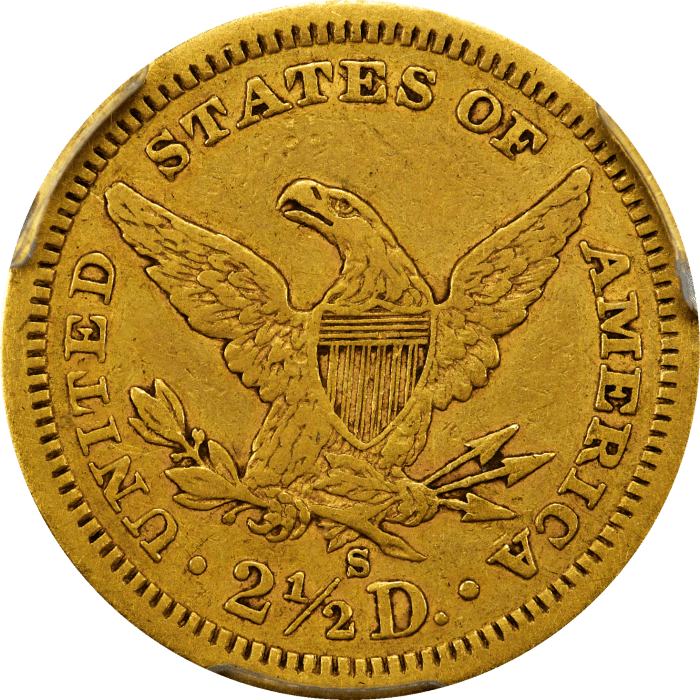 1877-S Liberty Gold Quarter Eagle ($2.50) REVERSE Image