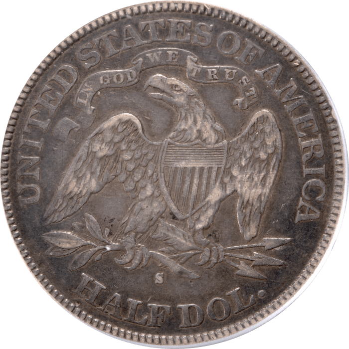1877-S Seated Liberty Half Dollar (50c) Reverse Image