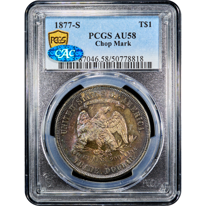 1877-S Trade Dollar ($1) Chopmarked SLAB Image