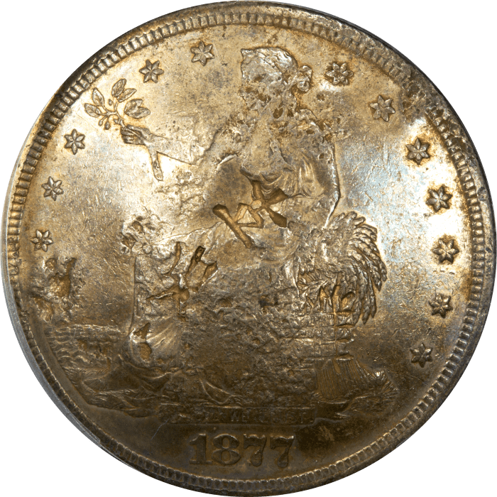 1877-S Trade Dollar (T$1) Chopmarked OBVERSE Image