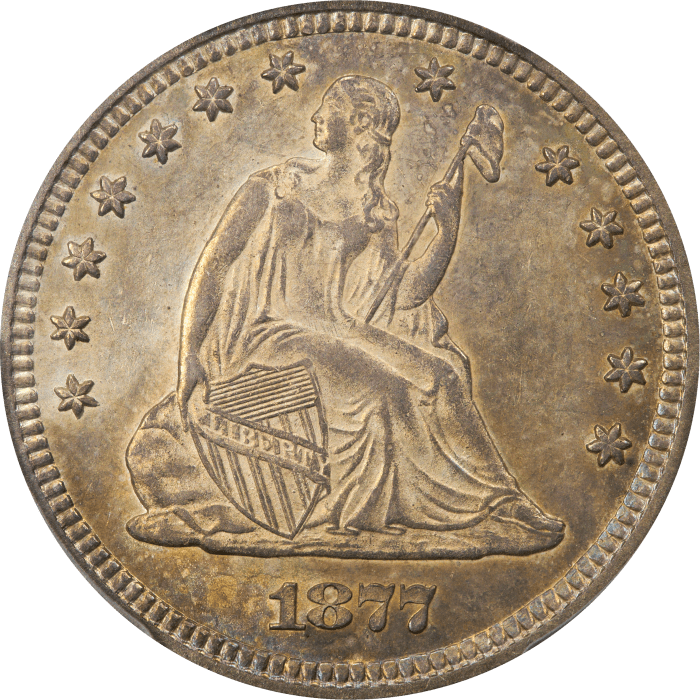1877-S/S Seated Liberty Quarter (25c) S/Horizontal S OBVERSE Image