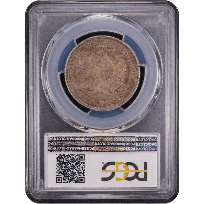 1877 Seated Liberty Half Dollar (50c) Reverse Slab Image