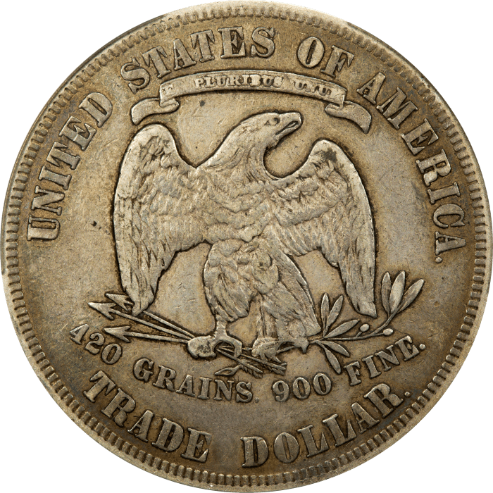 1877 Trade Dollar (T$1) Reverse Image