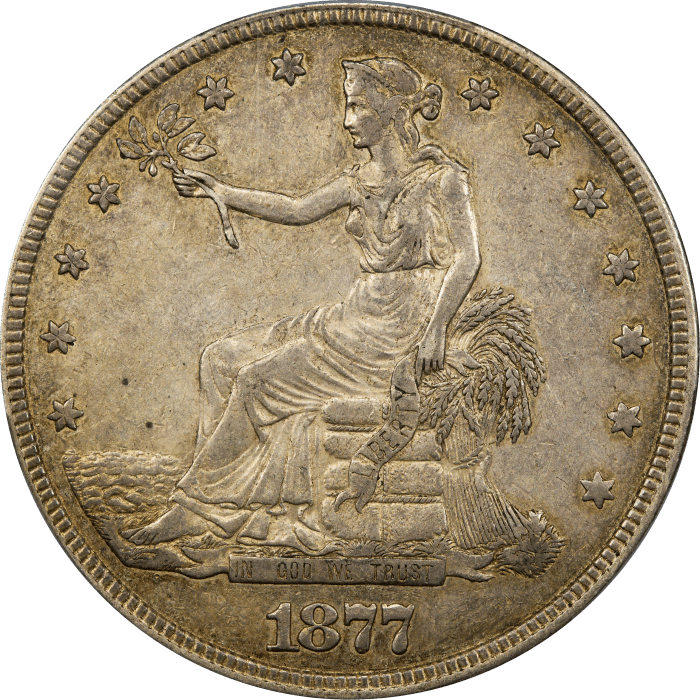 1877 Trade Dollar (T$1) OBVERSE Image