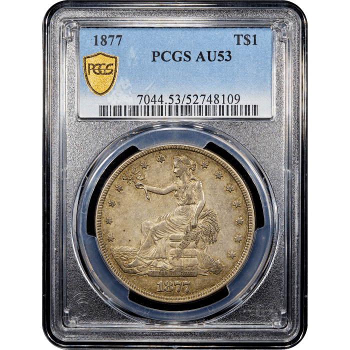 1877 Trade Dollar (T$1) SLAB Image