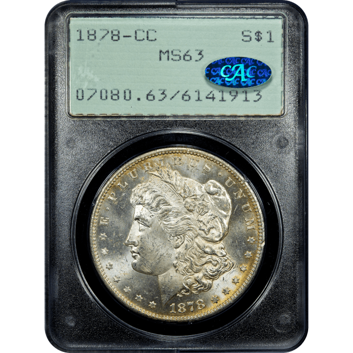 1878-CC Morgan Dollar ($1) Rattler Obverse Slab Image