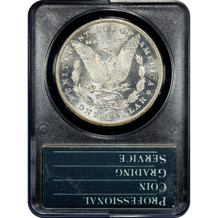 1878-CC Morgan Dollar ($1) Rattler Reverse Slab Image