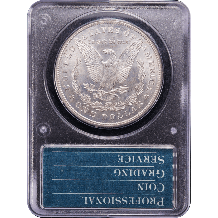 1878 Morgan Dollar ($1) 7TF Reverse of 1878 Rattler Reverse Slab Image
