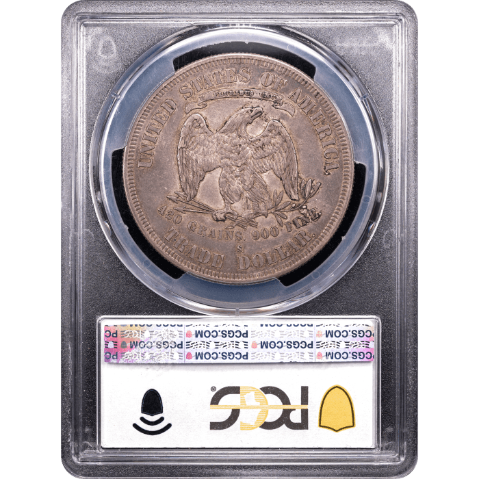 1878-S Trade Dollar (T$1) Reverse Slab Image