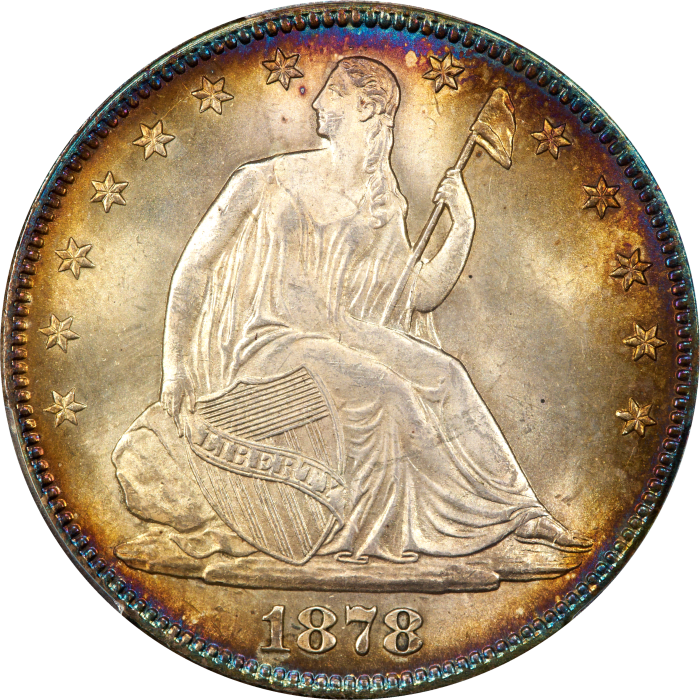 1878 Seated Liberty Half Dollar (50c) OBVERSE Image