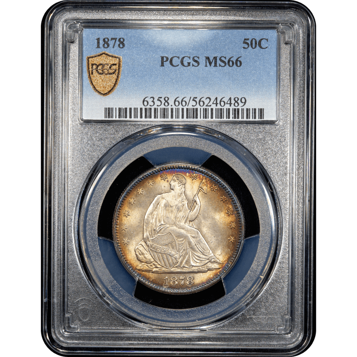1878 Seated Liberty Half Dollar (50c) SLAB Image
