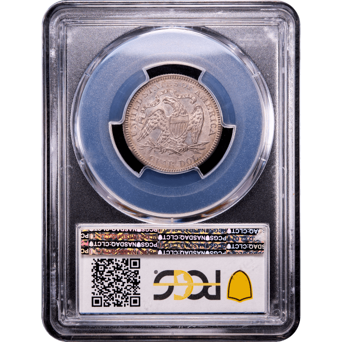 1878 Seated Liberty Quarter (25c) Reverse Slab Image