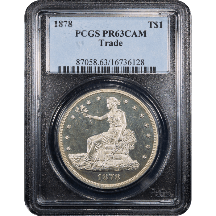 1878 Trade Dollar ($1) Obverse Slab Image