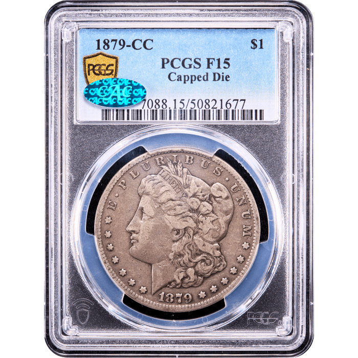 1879-CC Morgan Dollar ($1) Capped Die Obverse Slab Image