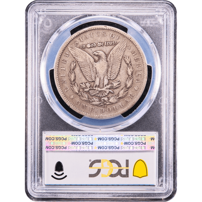 1879-CC Morgan Dollar ($1) Capped Die Reverse Slab Image