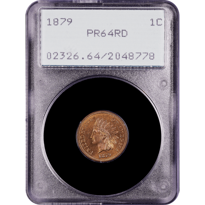 1879 Indian Cent (1c) Rattler Obverse Slab Image