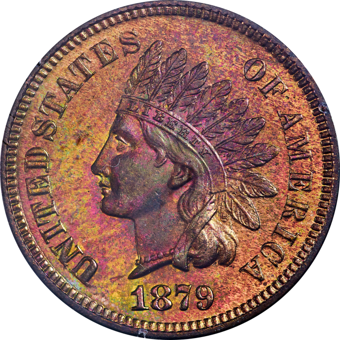 1879 Indian Cent (1c) Rattler Obverse Image