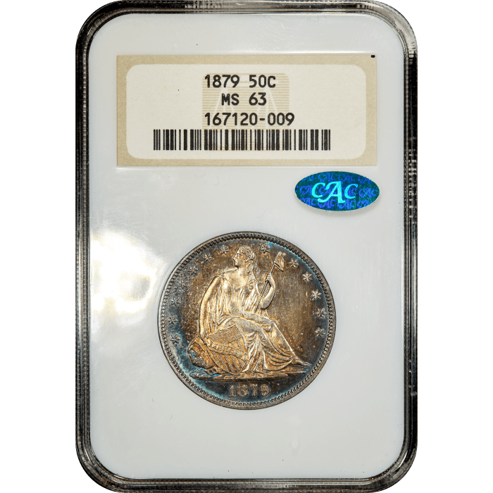1879 Seated Liberty Half Dollar (50c) Obverse Slab Image
