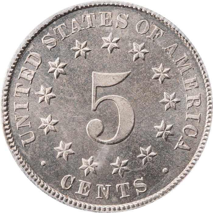 1879 Shield Nickel (5c) Reverse Image