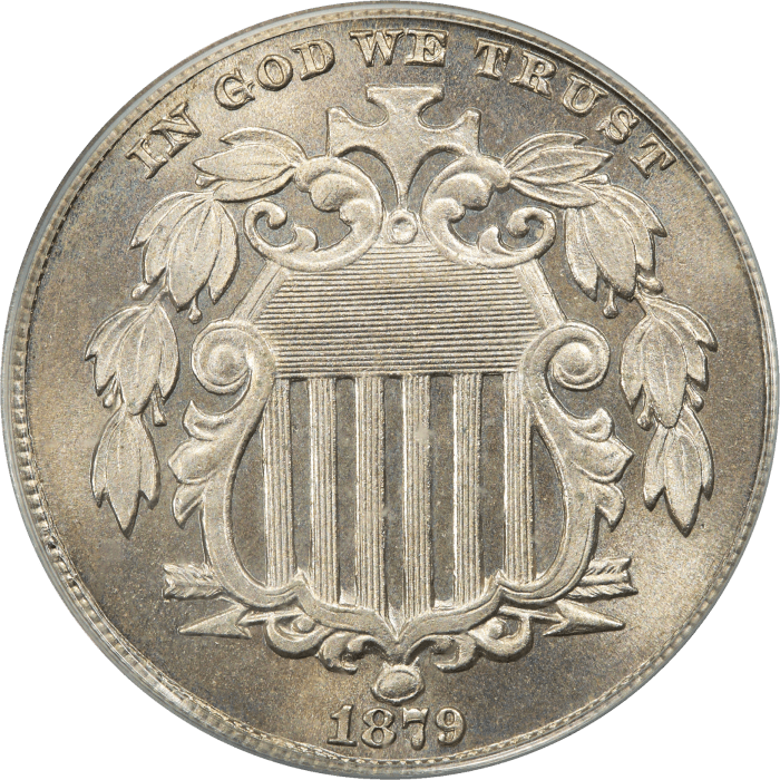 1879/8 Shield Nickel (5c) OGH Obverse Image