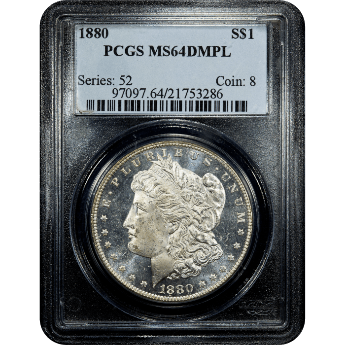1880 Morgan Dollar ($1) Obverse Slab Image