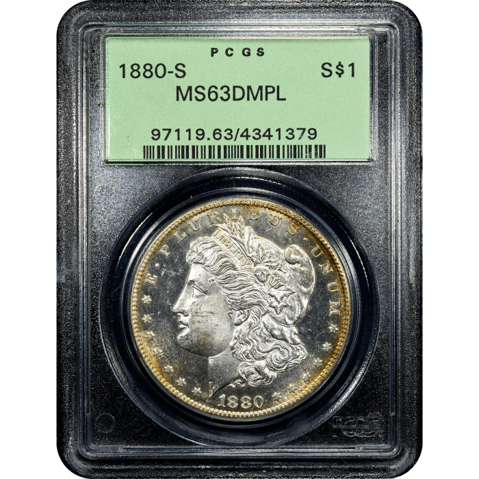 1880-S Morgan Dollar ($1) OGH Obverse Slab Image