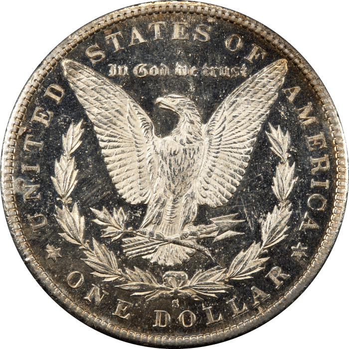 1880-S Morgan Dollar ($1) Rattler REVERSE Image