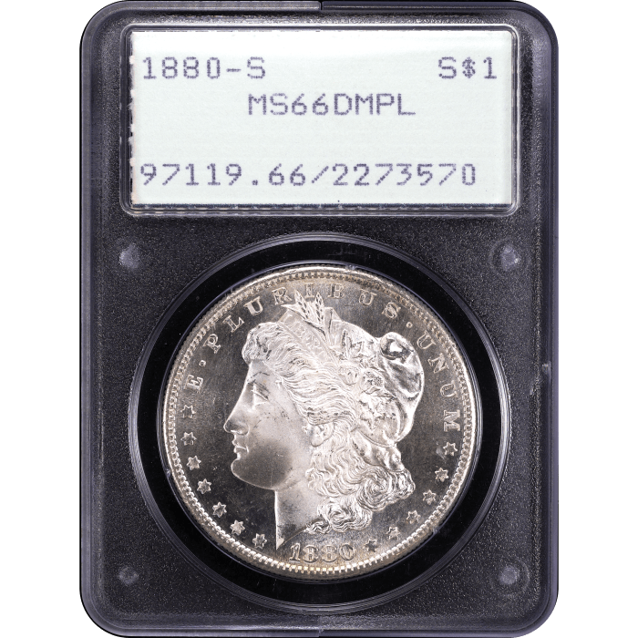 1880-S Morgan Dollar ($1) Rattler Obverse Slab Image