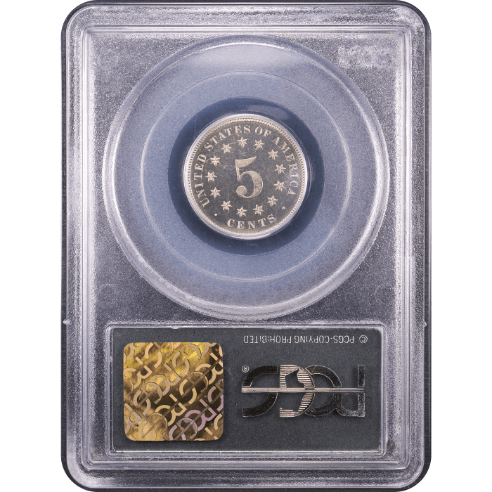 1880 Shield Nickel (5c) OGH Reverse Slab Image